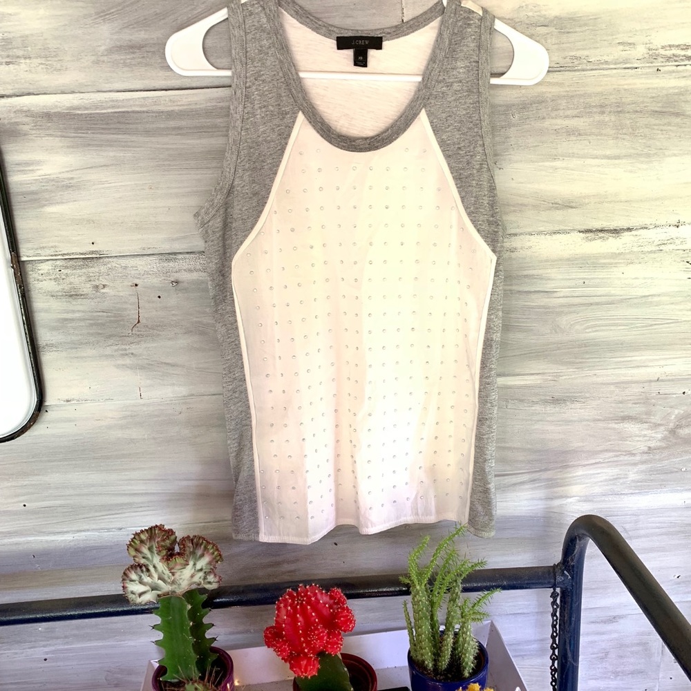 J. Crew Inset embellished tank top size XS